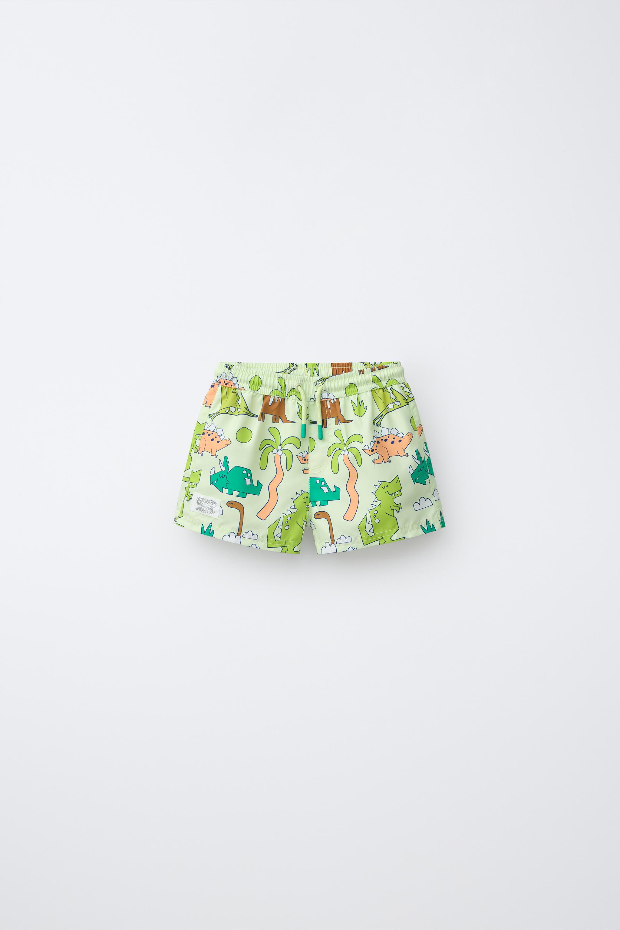 1-6 YEARS/ DINOSAUR SWIM SHORTS